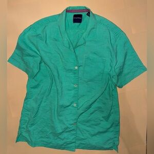 Tommy Bahama Men’s XXL Short Sleeve Button Up Shirt; Green; Island Casual